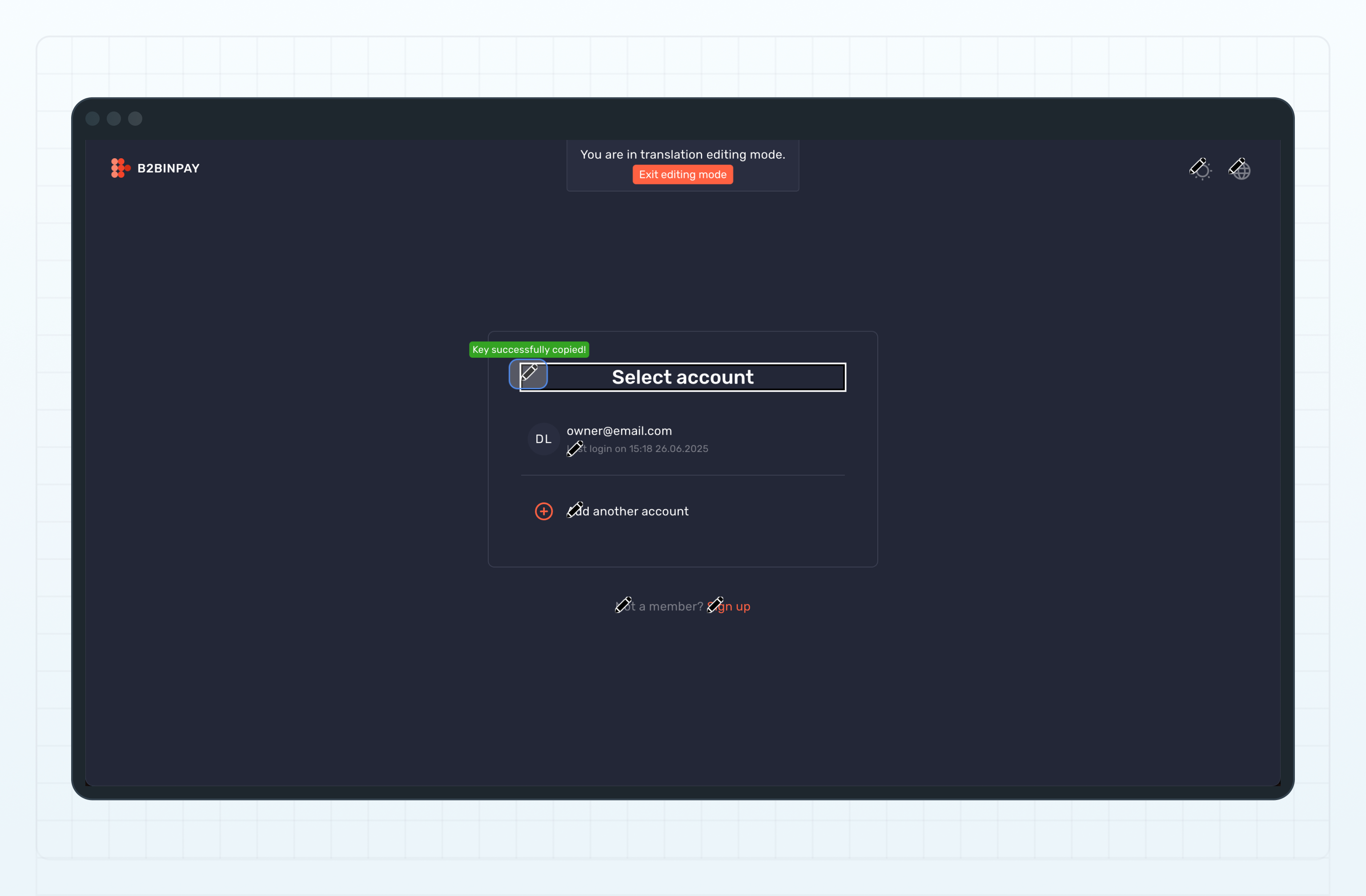 Copy the key identifier