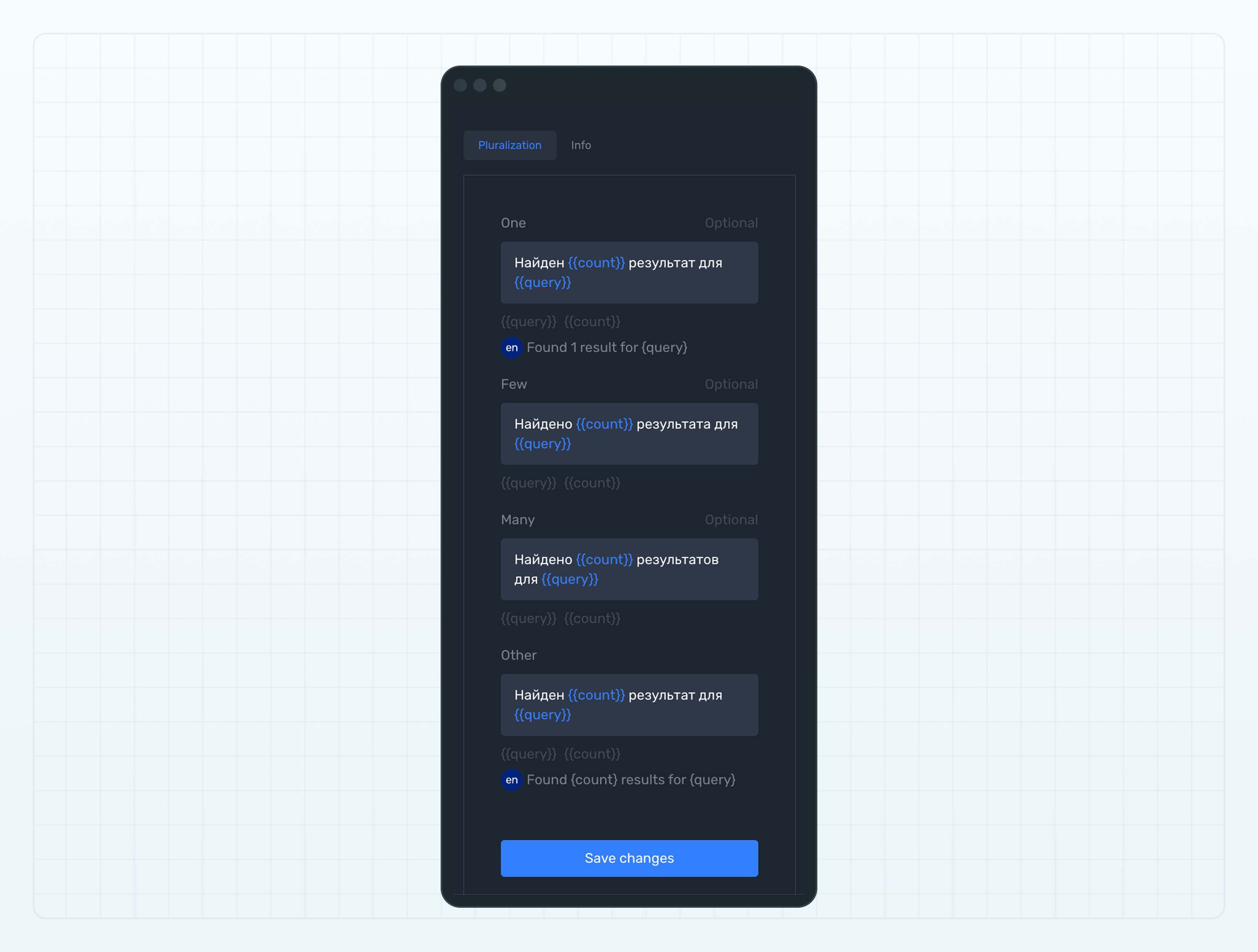 Fill in plural forms
